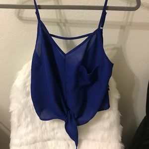 Blue foreign exchange tank